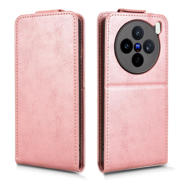 For vivo X200s 5G Magnetic Vertical Flip Leather Phone Case with Buckle