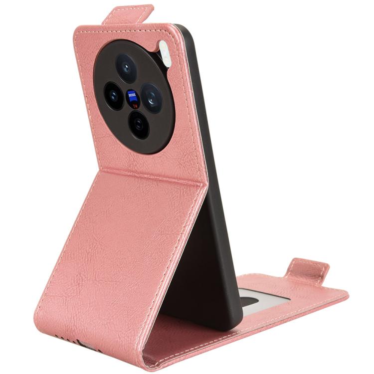 For vivo X200s 5G Magnetic Vertical Flip Leather Phone Case with Buckle