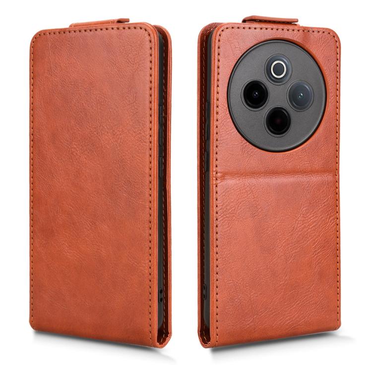For vivo Y300 Pro 5G / iQOO Z10 5G India Magnetic Vertical Flip Leather Phone Case with Buckle