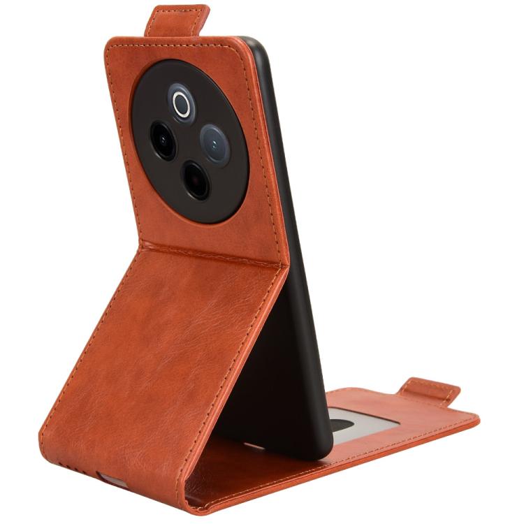 For vivo Y300 Pro 5G / iQOO Z10 5G India Magnetic Vertical Flip Leather Phone Case with Buckle