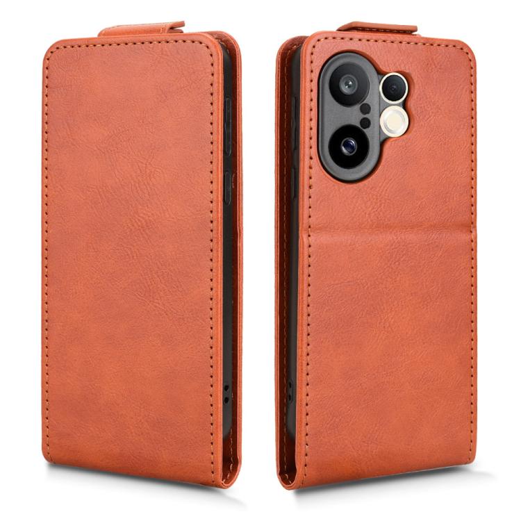 For vivo X200 FE / S30 Pro mini Magnetic Vertical Flip Leather Phone Case with Buckle