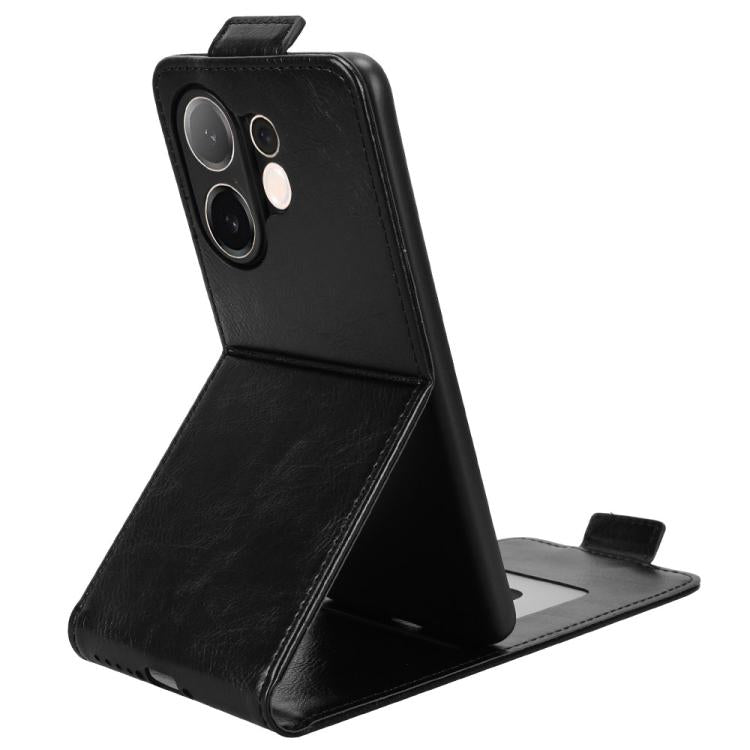 For vivo V60 5G Magnetic Vertical Flip Leather Phone Case with Buckle