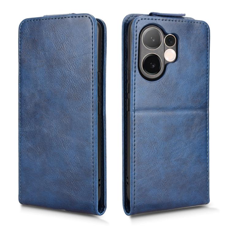 For vivo V60 5G Magnetic Vertical Flip Leather Phone Case with Buckle