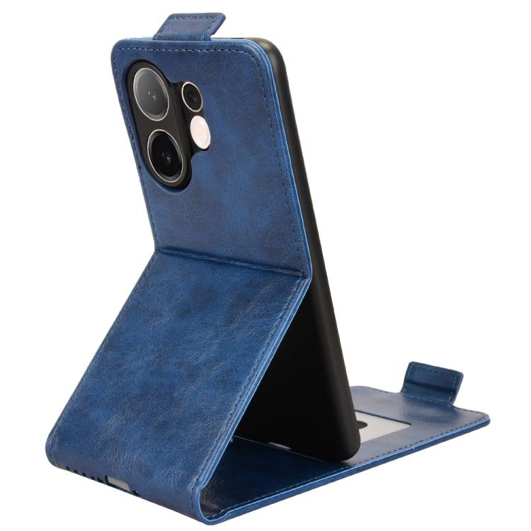 For vivo V60 5G Magnetic Vertical Flip Leather Phone Case with Buckle