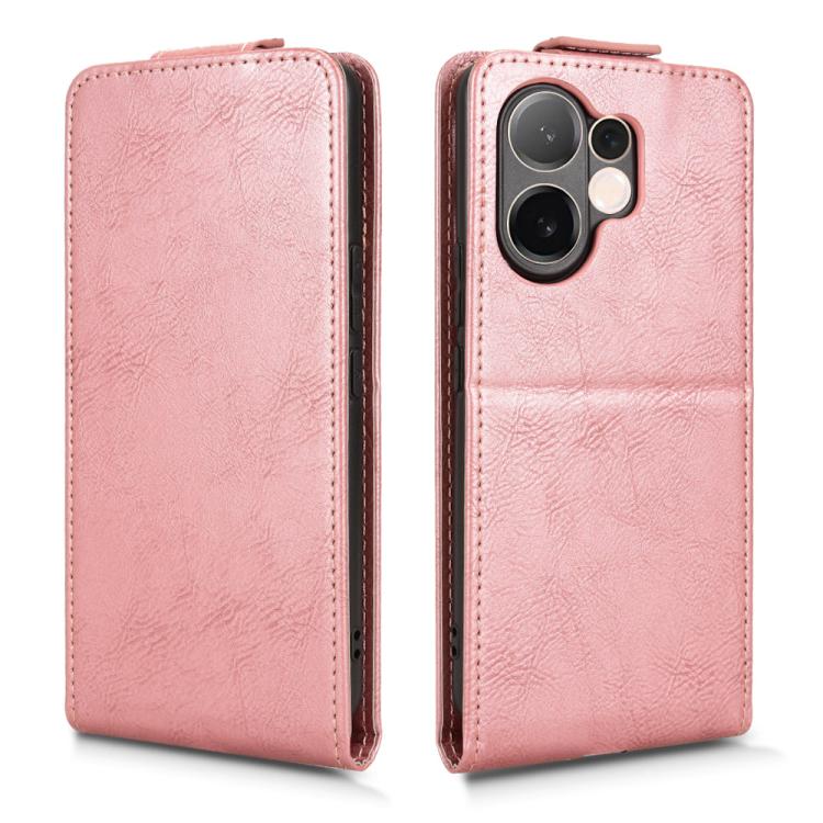 For vivo V60 5G Magnetic Vertical Flip Leather Phone Case with Buckle