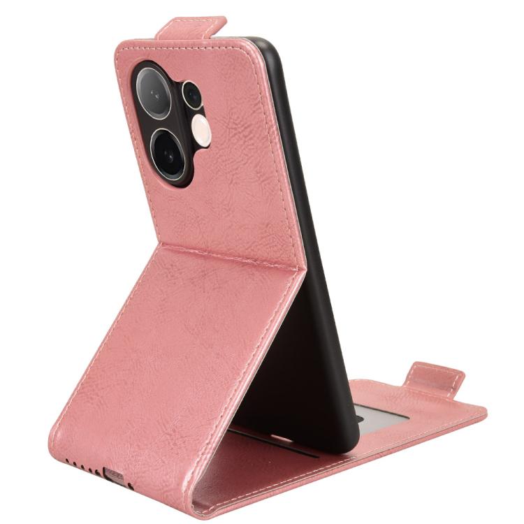 For vivo V60 5G Magnetic Vertical Flip Leather Phone Case with Buckle