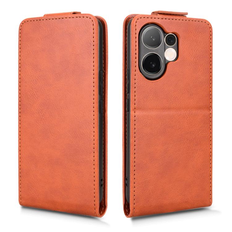 For vivo V60 5G Magnetic Vertical Flip Leather Phone Case with Buckle