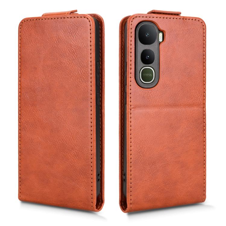 For vivo Y400 5G Global Magnetic Vertical Flip Leather Phone Case with Buckle