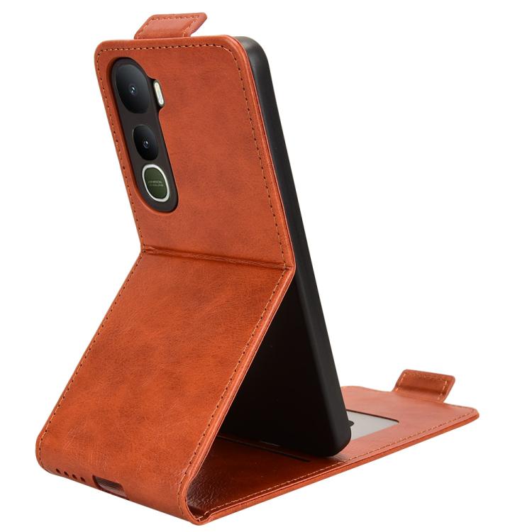 For vivo Y400 5G Global Magnetic Vertical Flip Leather Phone Case with Buckle