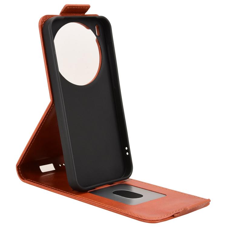 For vivo X300 Pro 5G Magnetic Vertical Flip Leather Phone Case with Buckle
