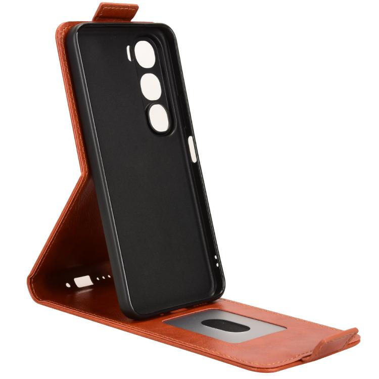 For vivo Y31 5G India / Y21d Global Magnetic Vertical Flip Leather Phone Case with Buckle