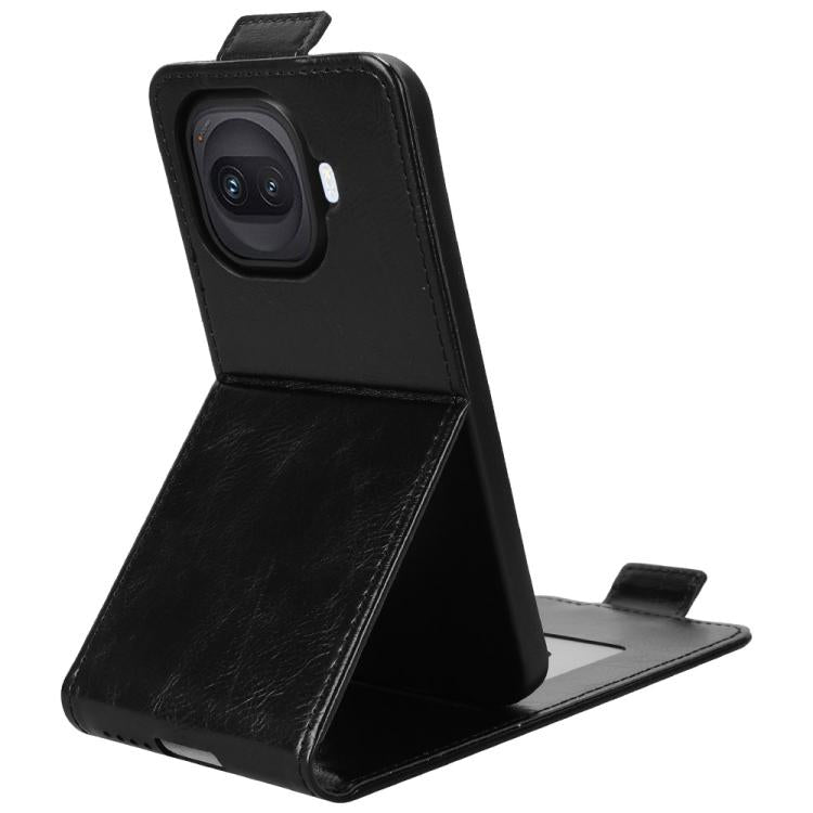 For vivo iQOO 15R 5G / Z11 Turbo 5G Magnetic Vertical Flip Leather Phone Case with Buckle