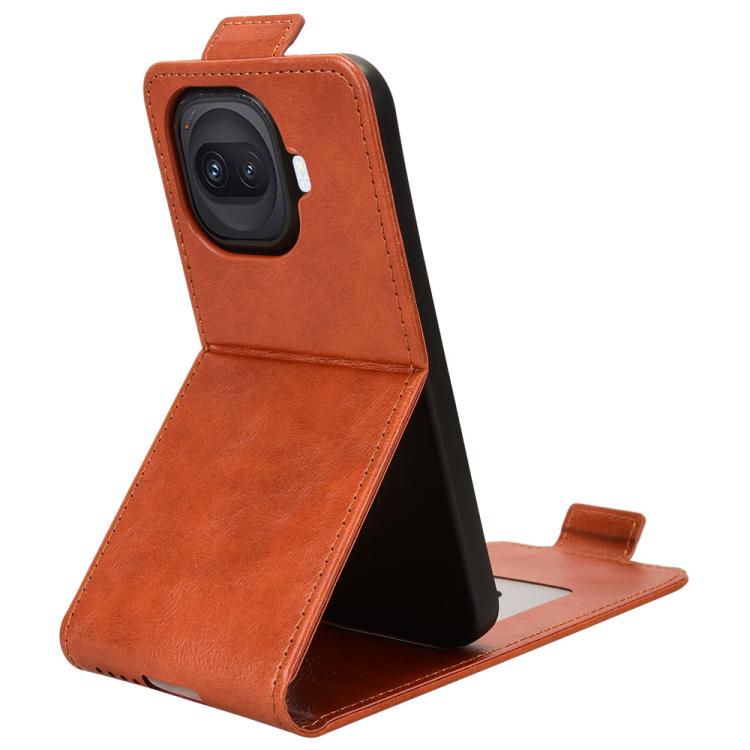 For vivo iQOO 15R 5G / Z11 Turbo 5G Magnetic Vertical Flip Leather Phone Case with Buckle