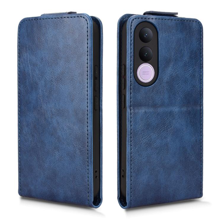 For vivo V70 FE 5G Magnetic Vertical Flip Leather Phone Case with Buckle