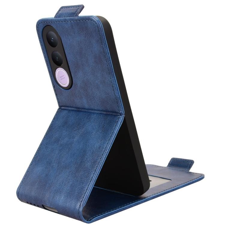 For vivo V70 FE 5G Magnetic Vertical Flip Leather Phone Case with Buckle