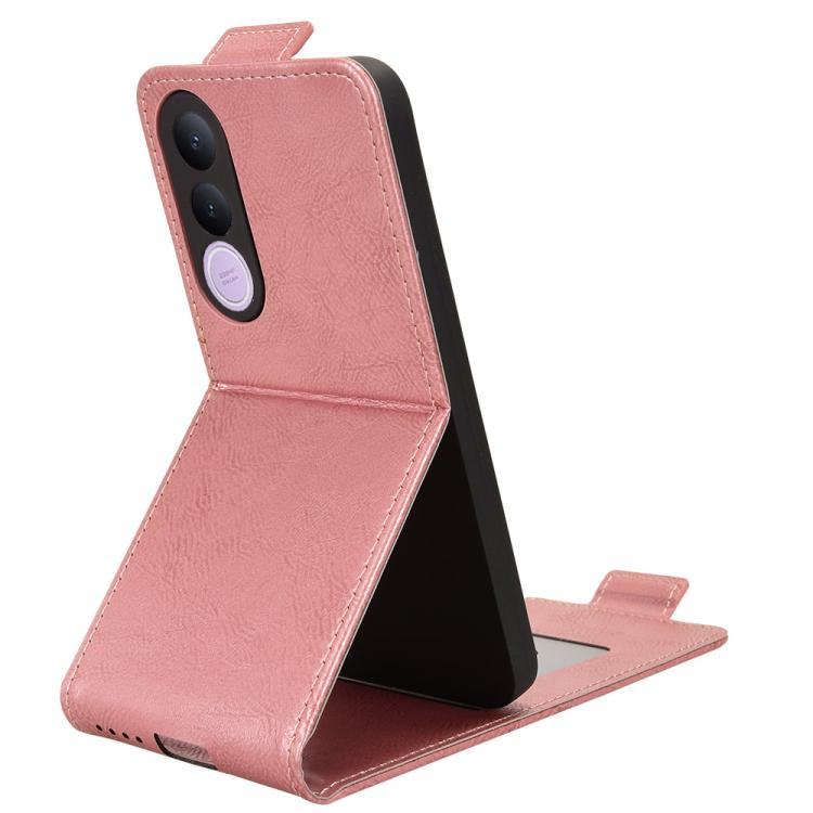 For vivo V70 FE 5G Magnetic Vertical Flip Leather Phone Case with Buckle