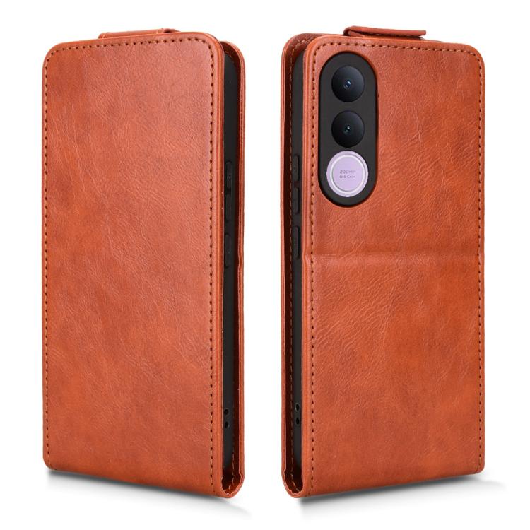 For vivo V70 FE 5G Magnetic Vertical Flip Leather Phone Case with Buckle
