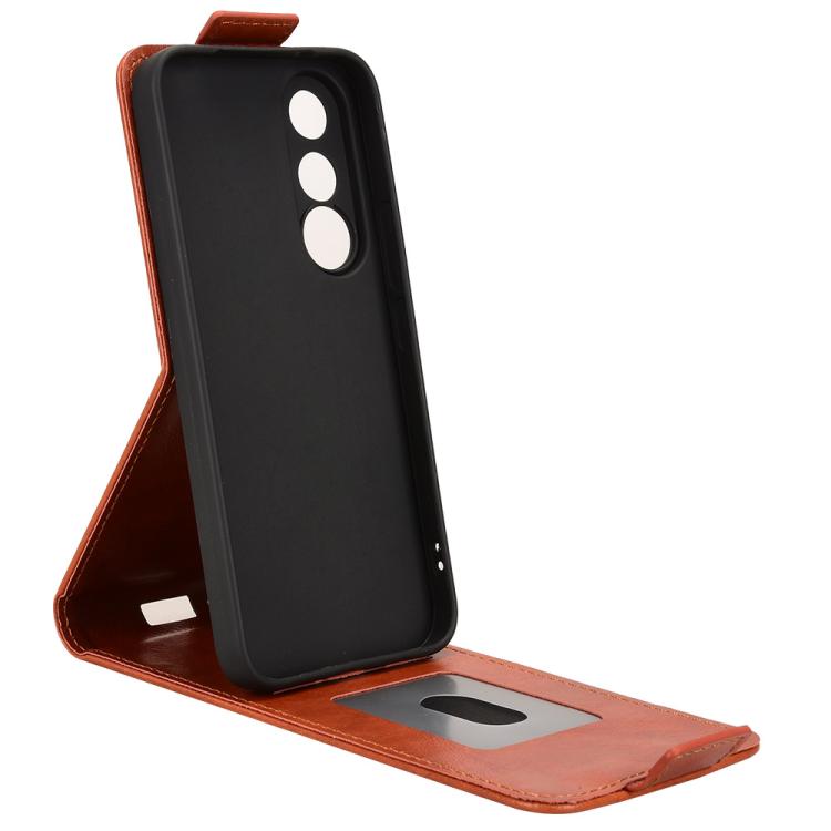 For vivo V70 FE 5G Magnetic Vertical Flip Leather Phone Case with Buckle