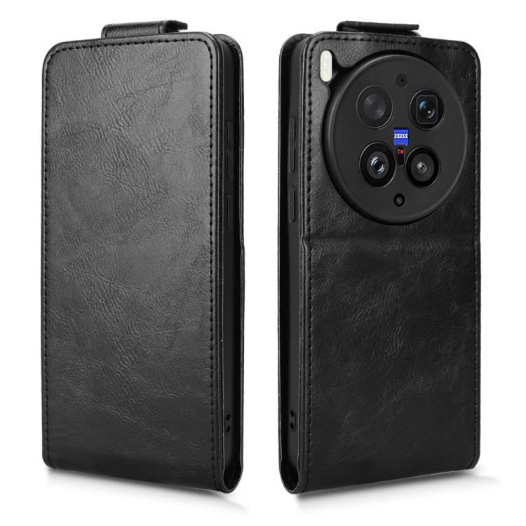 For vivo X300 Ultra Magnetic Vertical Flip Leather Phone Case with Buckle