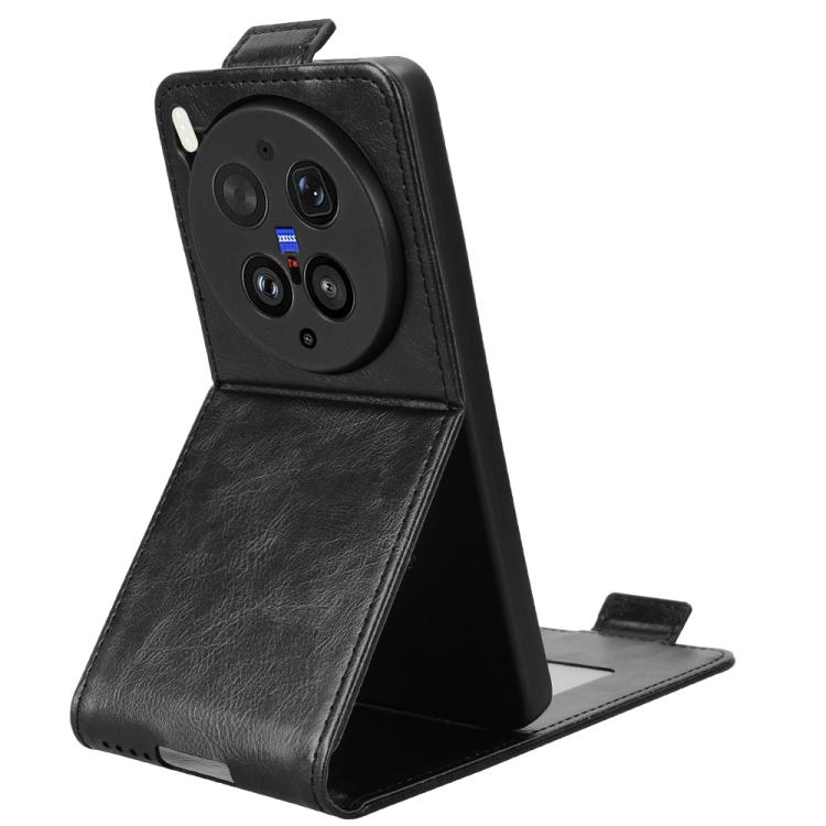 For vivo X300 Ultra Magnetic Vertical Flip Leather Phone Case with Buckle