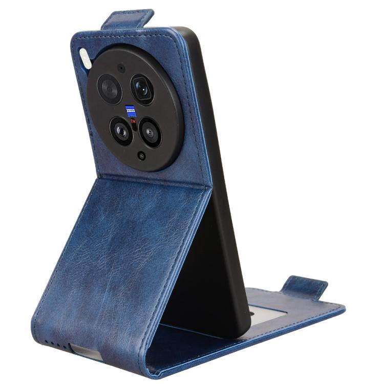 For vivo X300 Ultra Magnetic Vertical Flip Leather Phone Case with Buckle