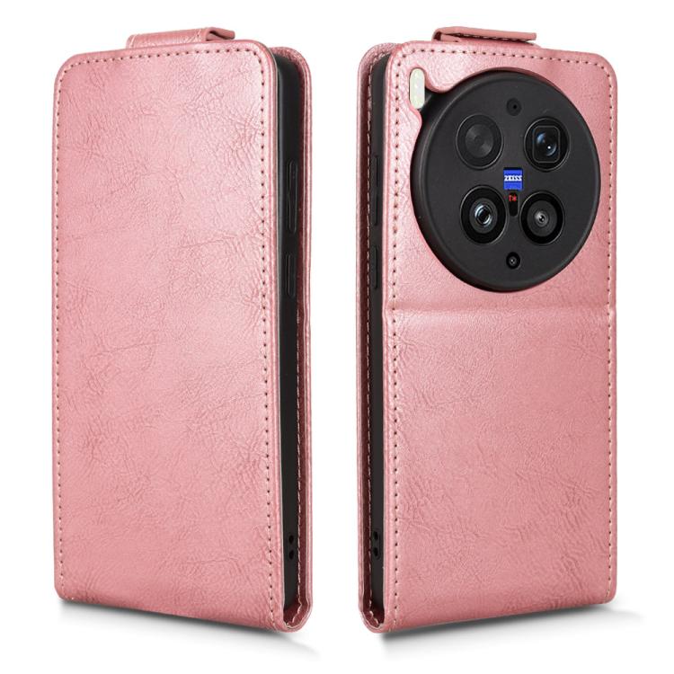 For vivo X300 Ultra Magnetic Vertical Flip Leather Phone Case with Buckle