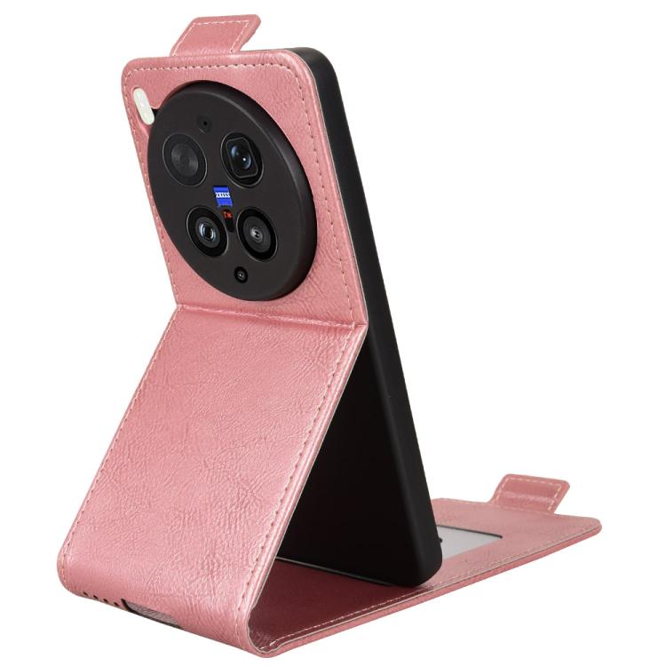 For vivo X300 Ultra Magnetic Vertical Flip Leather Phone Case with Buckle