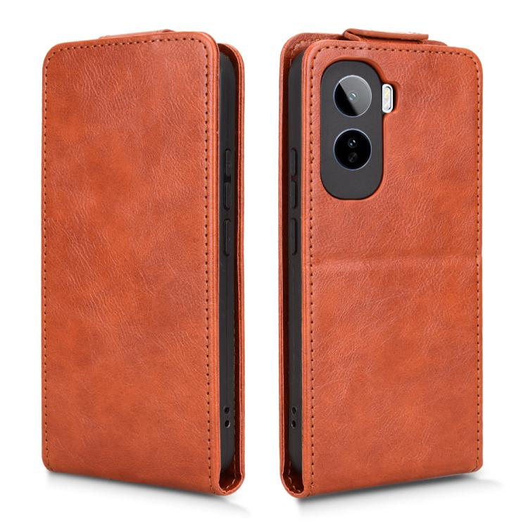 For vivo T5 Pro 5G / iQOO Z11 Magnetic Vertical Flip Leather Phone Case with Buckle