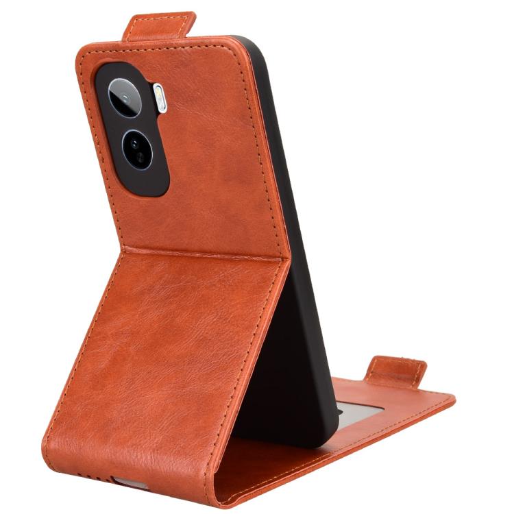 For vivo T5 Pro 5G / iQOO Z11 Magnetic Vertical Flip Leather Phone Case with Buckle