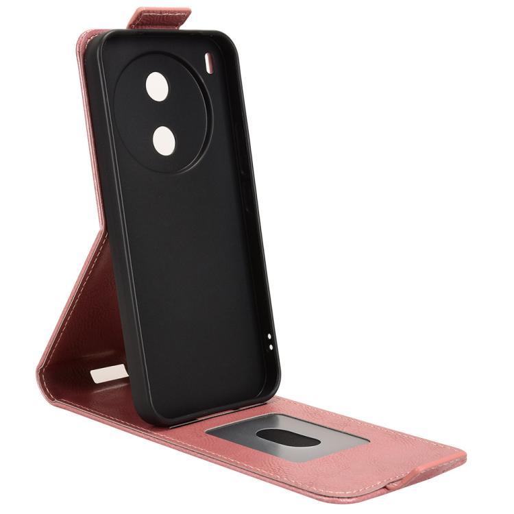 For vivo Y600 Pro 5G Magnetic Vertical Flip Leather Phone Case with Buckle