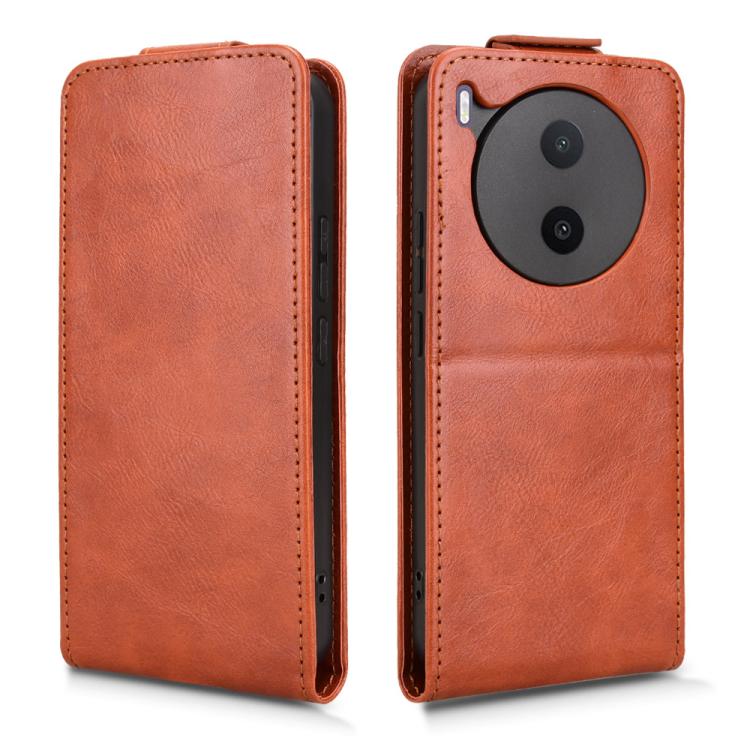 For vivo Y600 Pro 5G Magnetic Vertical Flip Leather Phone Case with Buckle