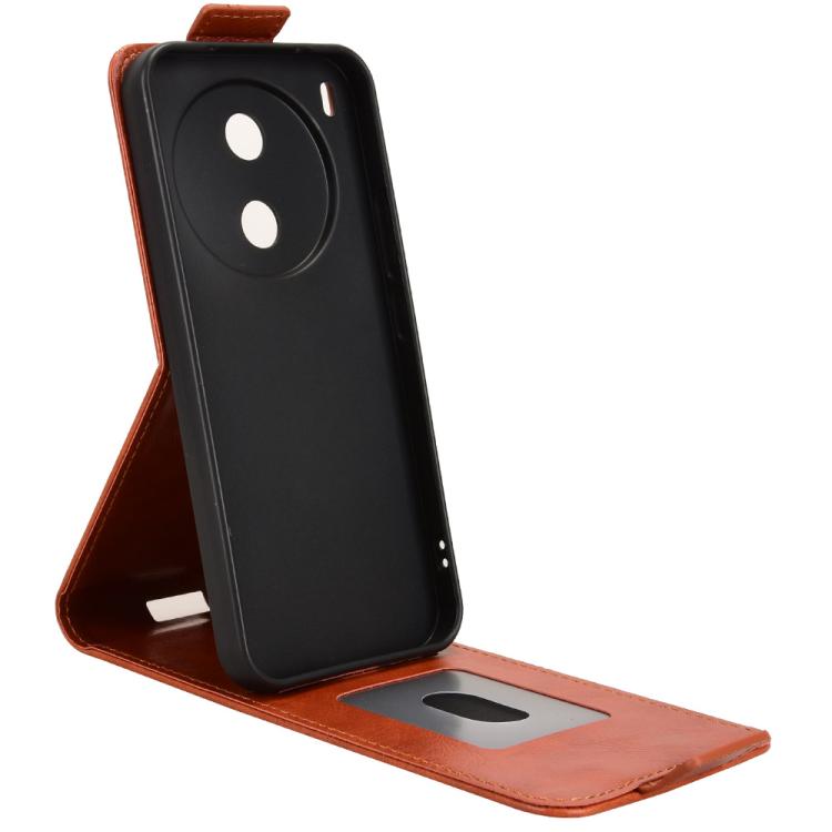 For vivo Y600 Pro 5G Magnetic Vertical Flip Leather Phone Case with Buckle