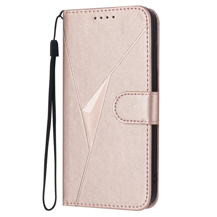 For ZTE Blade A54 Triangle Pattern Buckle Clasp Leather Phone Case