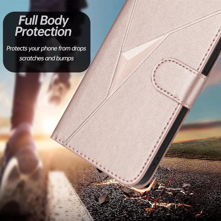 For ZTE Blade A75 5G / Nubia Focus Triangle Pattern Buckle Clasp Leather Phone Case