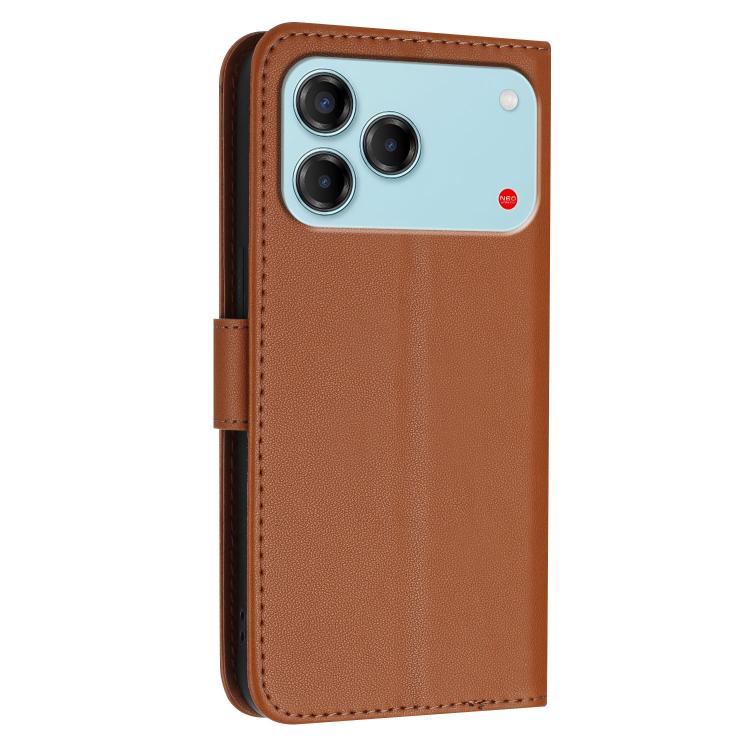 For ZTE Blade V80 Vita Triangle Pattern Buckle Clasp Leather Phone Case