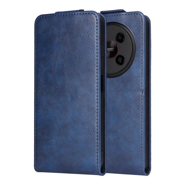 For ZTE Blade V70 Max Magnetic Vertical Flip Leather Phone Case with Buckle