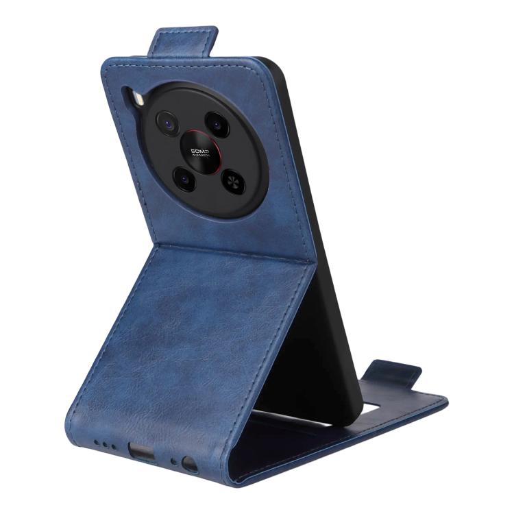 For ZTE Blade V70 Max Magnetic Vertical Flip Leather Phone Case with Buckle