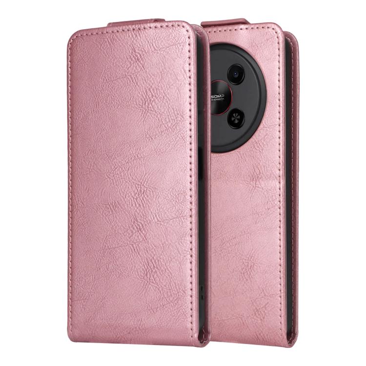 For ZTE Blade V70 Max Magnetic Vertical Flip Leather Phone Case with Buckle