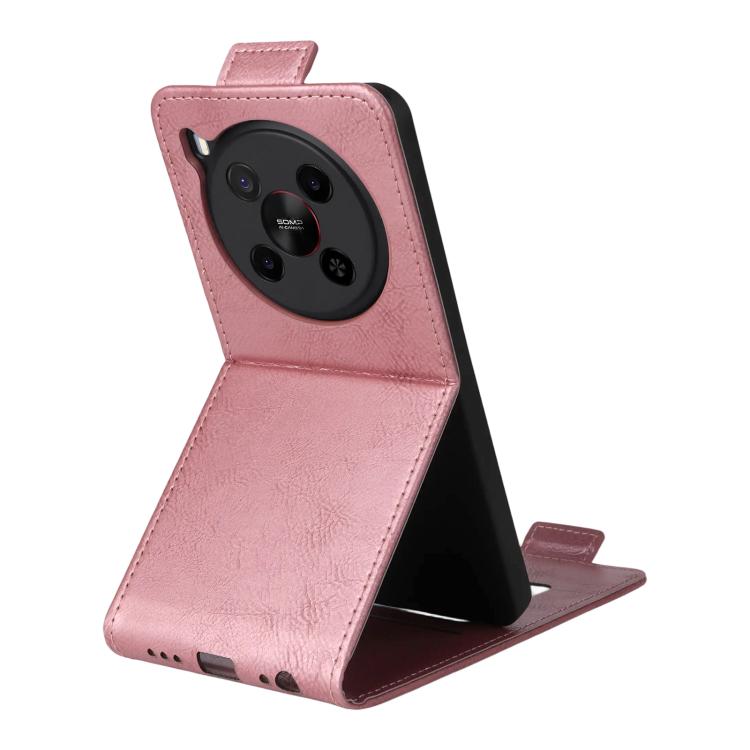 For ZTE Blade V70 Max Magnetic Vertical Flip Leather Phone Case with Buckle