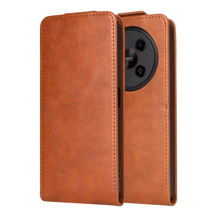 For ZTE Blade V70 Max Magnetic Vertical Flip Leather Phone Case with Buckle