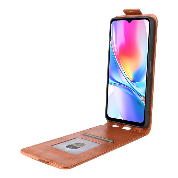 For ZTE Blade A35e Z2466 Magnetic Vertical Flip Leather Phone Case with Buckle