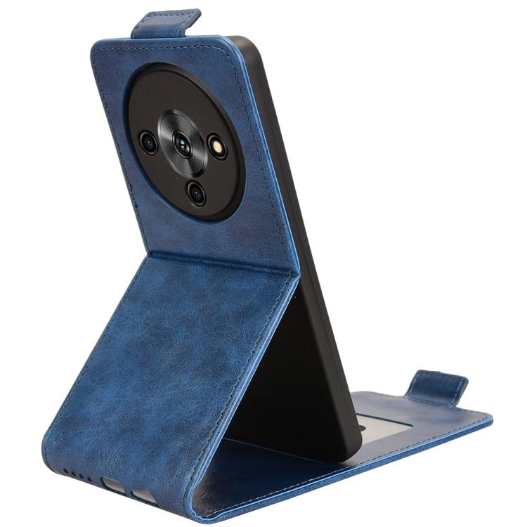 For ZTE Blade A76 5G Magnetic Vertical Flip Leather Phone Case with Buckle