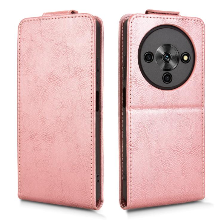 For ZTE Blade A76 5G Magnetic Vertical Flip Leather Phone Case with Buckle
