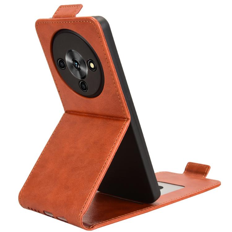 For ZTE Blade A76 5G Magnetic Vertical Flip Leather Phone Case with Buckle