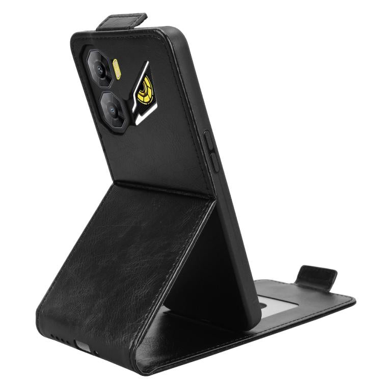 For ZTE nubia Neo 3 5G Magnetic Vertical Flip Leather Phone Case with Buckle