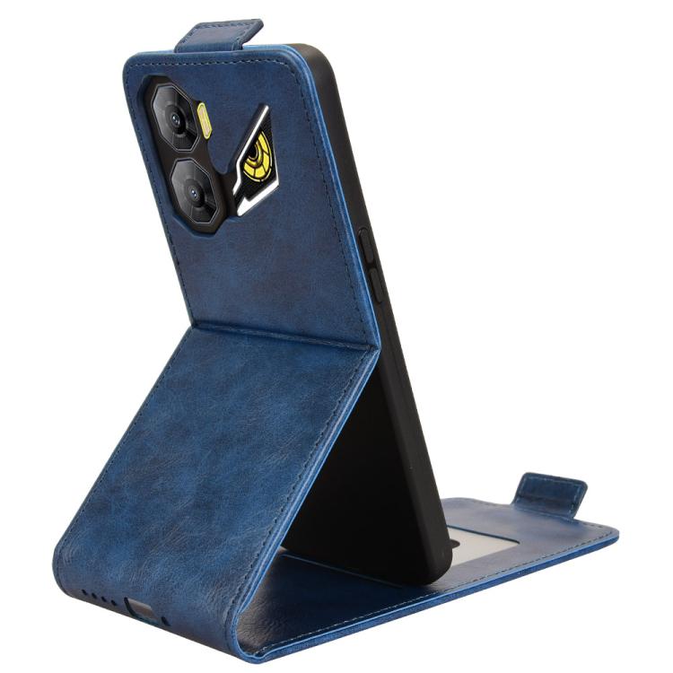 For ZTE nubia Neo 3 5G Magnetic Vertical Flip Leather Phone Case with Buckle