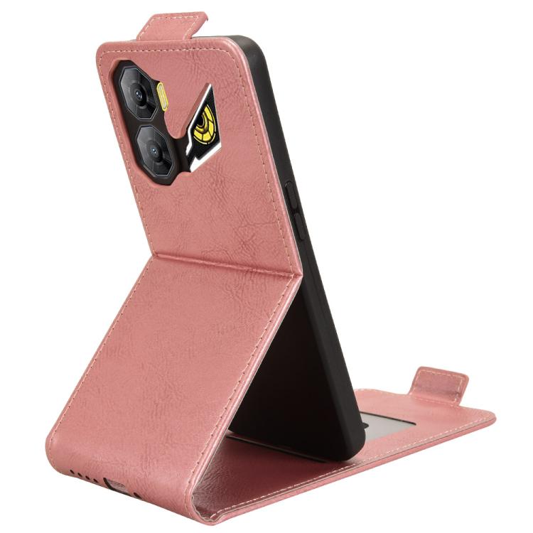 For ZTE nubia Neo 3 5G Magnetic Vertical Flip Leather Phone Case with Buckle