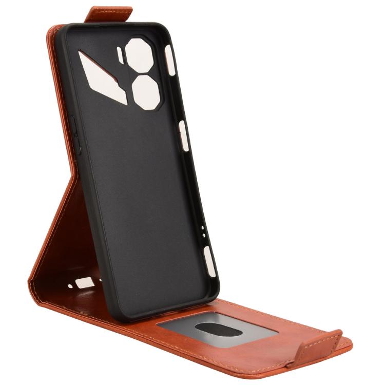For ZTE nubia Neo 3 5G Magnetic Vertical Flip Leather Phone Case with Buckle