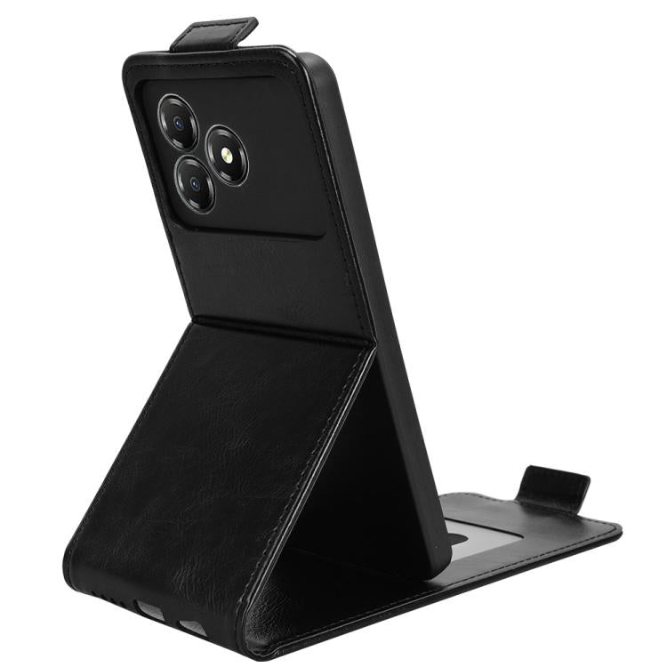 For ZTE Blade A36 4G Magnetic Vertical Flip Leather Phone Case with Buckle
