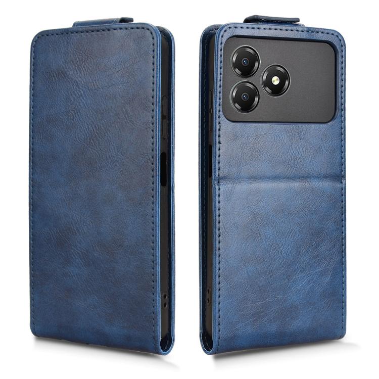 For ZTE Blade A36 4G Magnetic Vertical Flip Leather Phone Case with Buckle